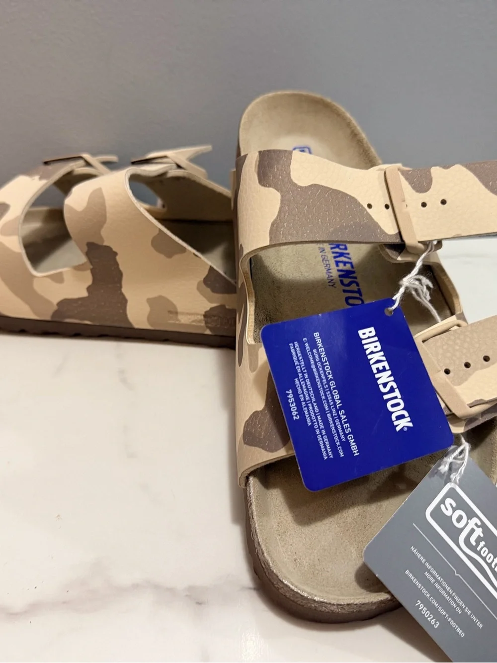 Birkenstock Kids Arizona Soft Footbed Sandal - Beige Camo
